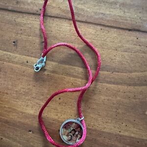 American Girl Red Photo Pendant Necklace